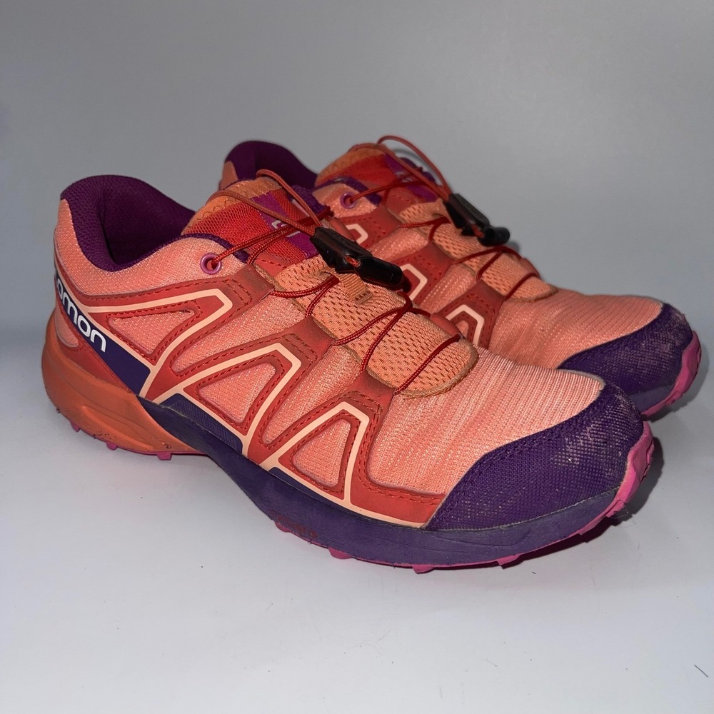 Salomon Speedcross Women's Size 4 Trail Running Shoes Pink Purple Quicklace‎